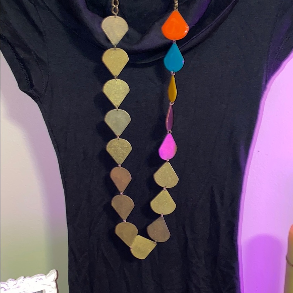 Vintage Diamond Shaped Long Necklace - Picture 4 of 4